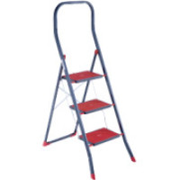 Стремянка BLACK SUPERSTEP -3 ступени с Резин.покрыт. 142x48x11cм ступень 30х20см. EURO GOLD, D2023HR