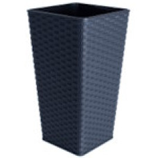 Вазон "Ротанг" квадратний 22x22x41,5 см Граніт 115040/4