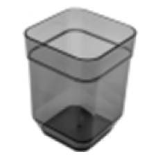 TRL-8020-TB  Стакан CUBE, прозорий чорний