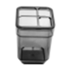 TRL-8025-TB  Стакан для зубних щіток CUBE, прозорий чорний