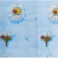 2317B  Шторка для душа Miranda LUCKY DAISY 180х200см, блакитний