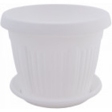 113007/2  Вазон "Ніколь" з підст. 16*12см., білий