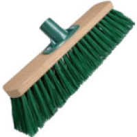 Щітка тротуарна основа дерево з пластиковим кріпленням під держак 80 см PET Зелений G800/1.2.2
