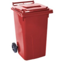 Контейнер для ТПВ 240 л на колесах 72x59x105 см Червоний 122068/1