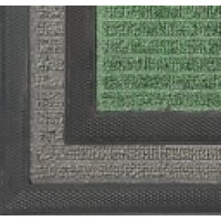 TZR09866  Коврик придверный с кромкой и узором, 40*60 см (чёрн. корич. сер. зелён.)
