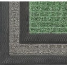 TZR09866  Коврик придверный с кромкой и узором, 40*60 см (чёрн. корич. сер. зелён.)