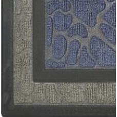 TZR09873  Коврик придверный с узором "Камушки",40*60 см, (серый, зелён, син.)