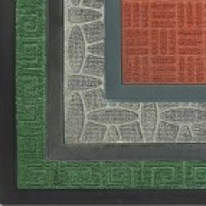 TZR09880  Коврик придверный с узором, 45*75 см, (красн, корич, серый, зелён.)