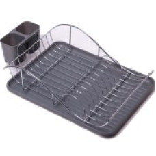 Сушарка для посуду 49x32x13 см з піддоном Сірий 0761B