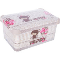 KP0647TD  Контейнер з кришкою декор  10 л   34,5*23*14cm   Teddy