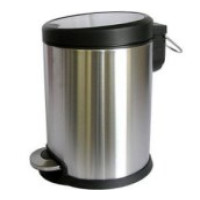 PL-0148  Ведро мусорное с педалью, 3л., хром, COSMO плавнопадающая кришка