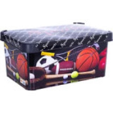 KP0648SP  Контейнер з кришкою декор  20 л   39*29*23cm SPORT