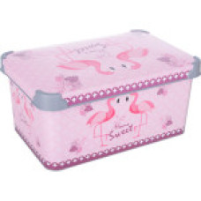 KP0648FL  Контейнер з кришкою декор  20 л   39*29*23cm FLAMİNGO