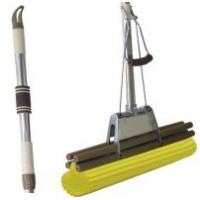 Швабра з віджимом SUPERMOP "Maxi Mop" 38 см ручка 1,5 м хром телескопічна ручка МД SKMP05RA