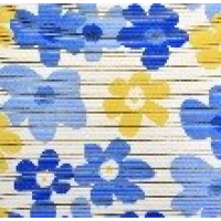 YW08346  Коврик "Цветочная фантазия синяя", 65*46см