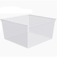 Ємність для зберігання речей з кришкою "Євро" 17,5 л 39x39x16 см Прозорий, 122047