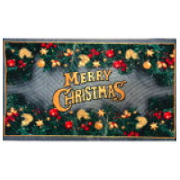 К-602/7  Коврик резиновый с ворсом Декор "Merry Christmas" 45х75х0,5 см