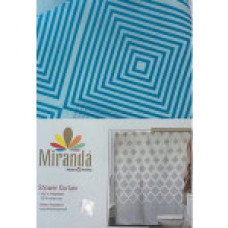 9540B  Шторка для душа Miranda IBIZA, 180х200см, блакитна