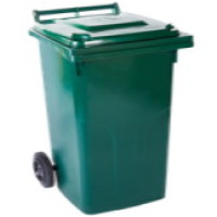 Контейнер для ТПВ 240 л на колесах 72x59x105 см Зелений 122068/2