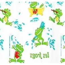 3312G  Шторка для душа Miranda FROG, 180х200, зелений