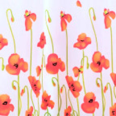 1418M  Шторка для душа Miranda POPPY, 180х200см червоні маки