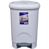 Відро пластикове з педаллю 14 л "Alen" 40x27x31 см Білий 801114-2