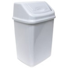 Відро "MARIO" з качаючоюся кришкою пластик 10 л White cement 841110-1