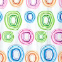 4418CC  Шторка для душа Miranda Color CIRCLE, 180х200см