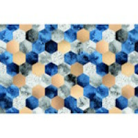 Килимок ARTIMAT "Скандинавська Сота" Print-14 з гумовою основою 120x78 см КС-14