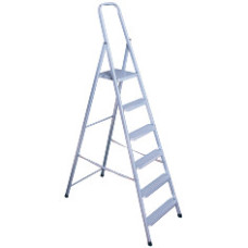 Драбина STEEL HOME 6 сходинок метал труба 3x2x0,8 см 205x55x9 см H1,33 м 7,20 кг EUROGOLD 216