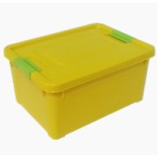 124052/2  Контейнер "Smart Box" Spring с зажимом 0,4л. (жёлт-бирюз)