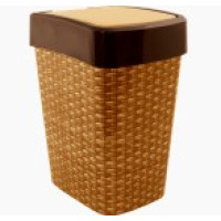 121066/5  Ведро для мусора EURO Decor, 10л, (ротанг)
