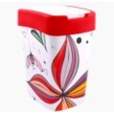 121067/3  Ведро для мусора EURO Decor, 18л, (цветы красн)