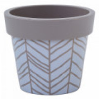 115078/2  Вазон "Гамма" 0,9л., з декором 14*12см., Stripe, какао