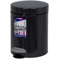 Відро металеве з металевою кришкою "Sirius" 5 л 26x19x24 см Антрацит 801205-1