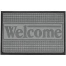 Килимок придверний з окантовкою 40x60 см з написом "WELCOME" Сірий 4060-115
