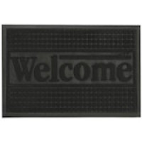 Килимок придверний з окантовкою 40x60 см з написом "WELCOME" Чорний 4060-114