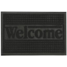 Килимок придверний з окантовкою 40x60 см з написом "WELCOME" Чорний 4060-114