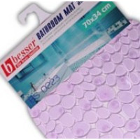 0223  Коврик в ванную антискольз. 70*34см (фиол, бирюз, син, проз)
