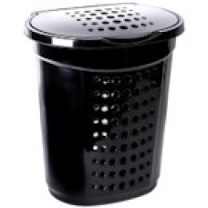 Кошик для білизни 60 л Овальний 50x39x58 см Чорний 122053/1