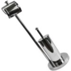 PL-2479  Стойка WC, Tuba, ерш + держатель бумаги с крышкой,  хром