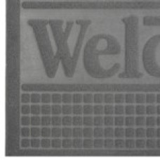 Килимок придверний без окантовки 40x60 см з написом "WELCOME" Сірий 4060-015