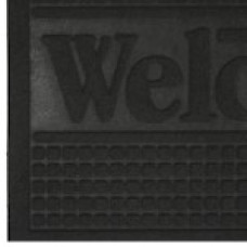 Килимок придверний без окантовки 40x60 см з написом "WELCOME" Чорний 4060-014