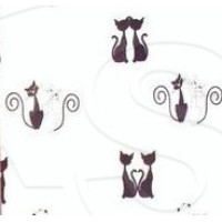 5980M  Шторка для душа Miranda BLACK CATS, 180х200см