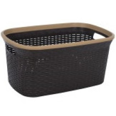 KP0774BR  Ротанг прямокутна корзина (15) №4 без кришки 40 л. 55*35,5*26cm бежева (коричн.)