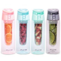 2303  Спортивная бутылка для воды 660ml из пластика (тритан) (зелён, черн, розов, голуб)