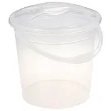 Відро харчове 12 л з кришкою Білий-Прозорий RP-11201
