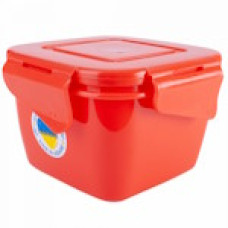 Контейнер харчовий із затискачем "Фієста" 0,9 л квадратний Помаранчевий 168052/1