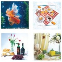 1029  Салфетка на стол 50*50см*0.21мм односторонняя в ассорт.