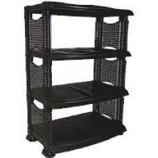 Полиця для взуття 4-ярусна "Rattan" Чорний RP-9568